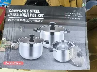 Кастрюл набор 24-26-28см ULTRA-HIGH POT SET